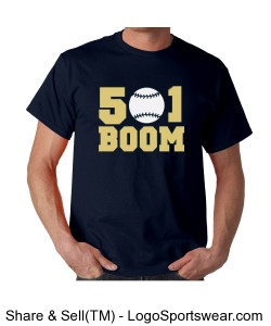 Boom Navy Adult T-shirt Design Zoom